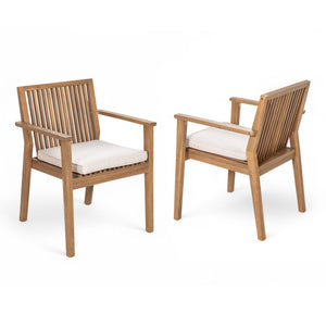 Patio Dining Chair, Comfortable Waterproof Seating (Set of 2)