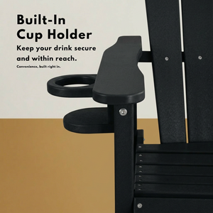 HDPE Bar Height Adirondack Chair with Cup Holder