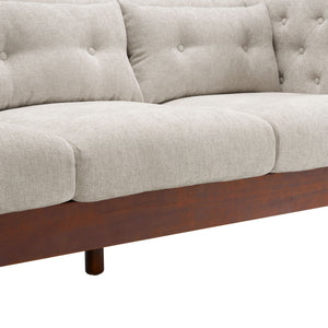 Upholstered Sofa Modern 3 Seater Sofa Couch With Tufted Design For Living Room