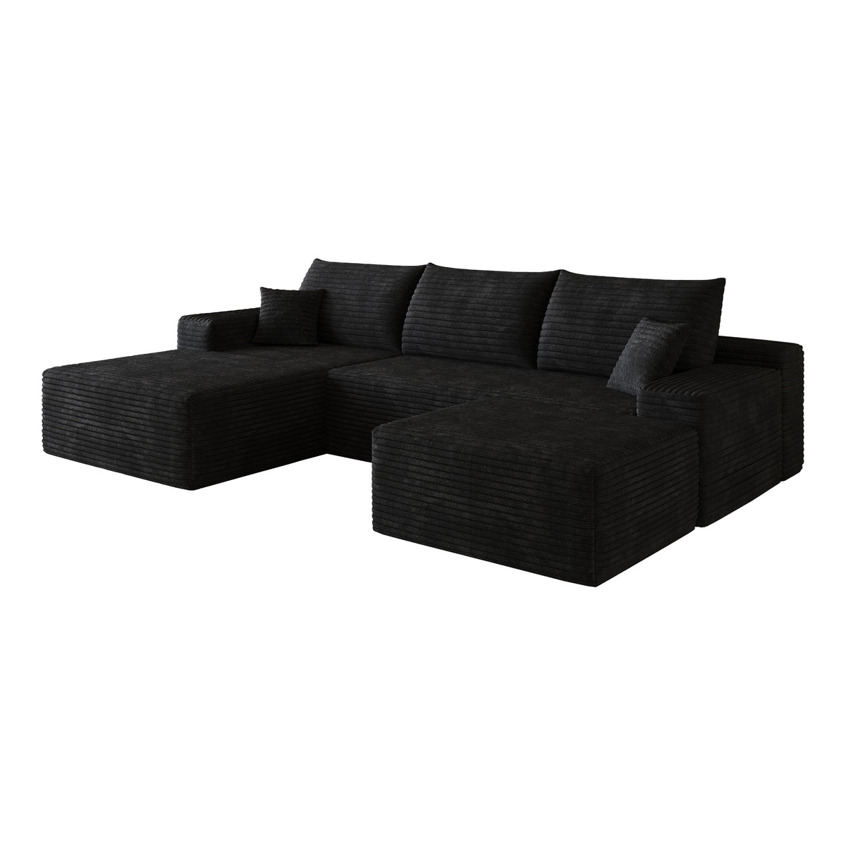 107"Cloud Sectional Sofa with 1 Ottoman - view 7