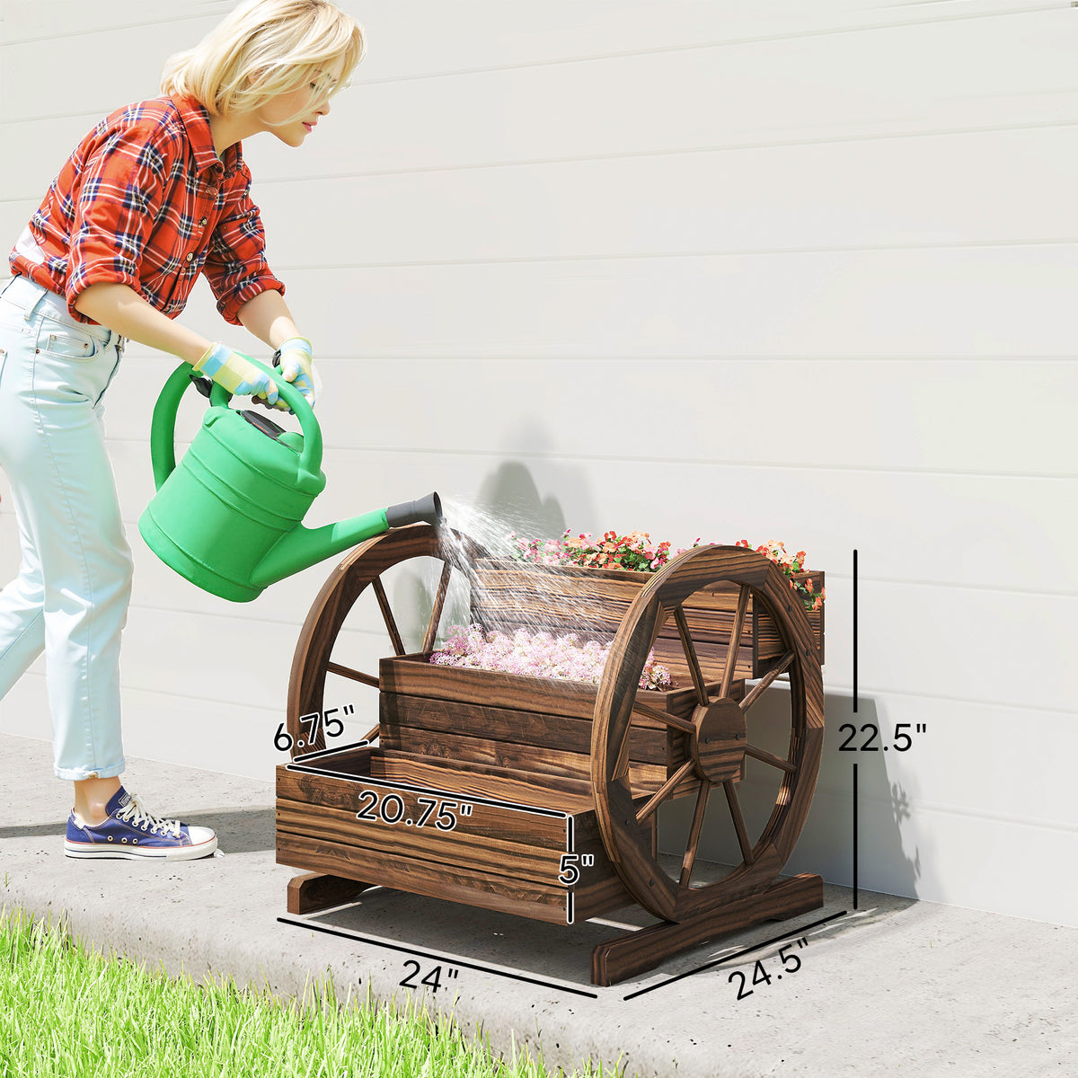 Outsunny 3-Tier Raised Garden Bed Planter