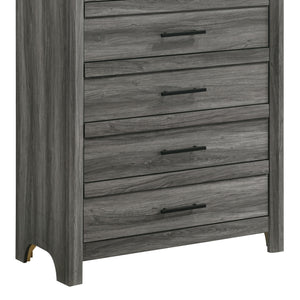 Denver - 5 Drawer Chest - Gray