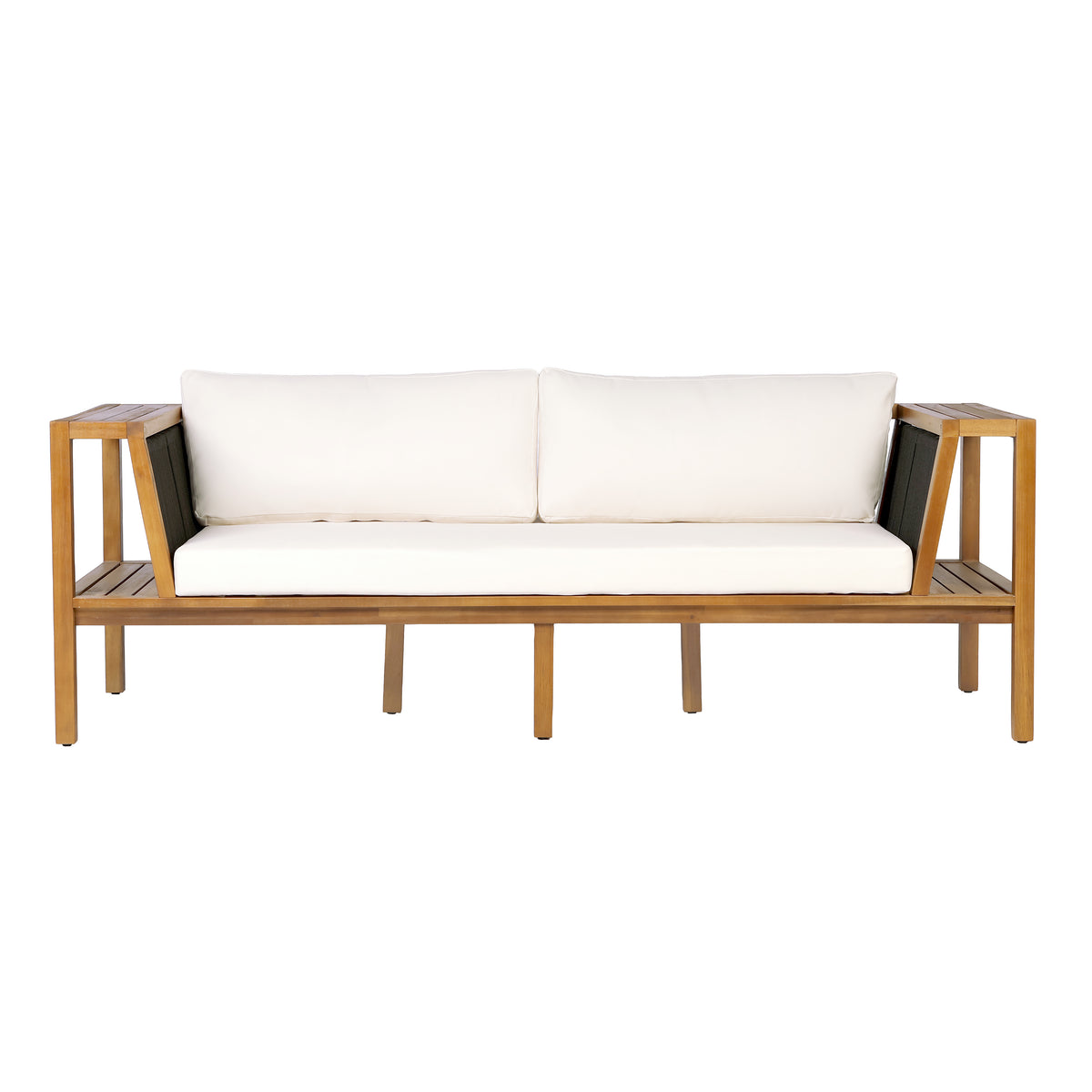 Teak Finish Acacia Wood Outdoor Daybed Sofa Set