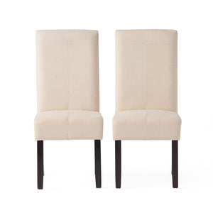 Pertica - Dining Chair Contemporary Design Wood Fabric - Natural