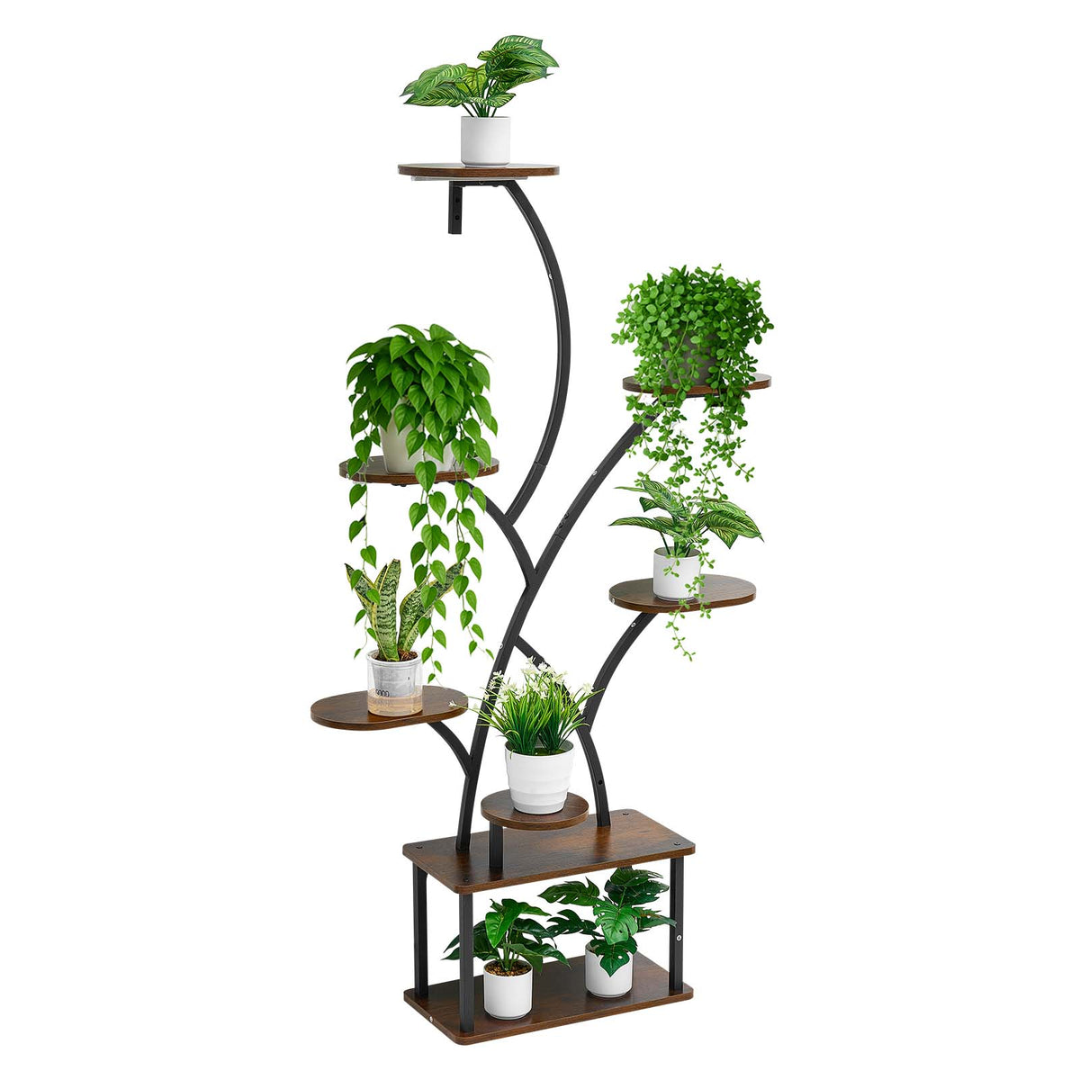 Plant Stand Indoor with Grow Lights - 62 in Tall 8-Tier Lighted Shelf