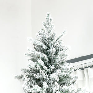 HOMCOM 9 Foot Pine Snow Flocked Artificial Christmas Tree
