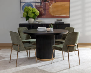Zeke Dining Chair - Antique Brass