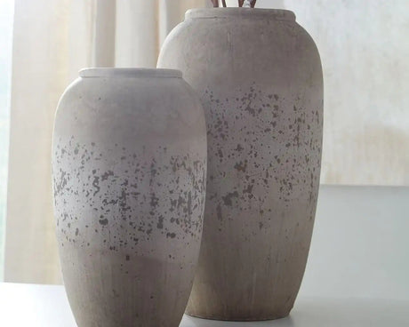 Dimitra - Vase Set (Set of 2) - Brown / Cream - Best Buy Furniture