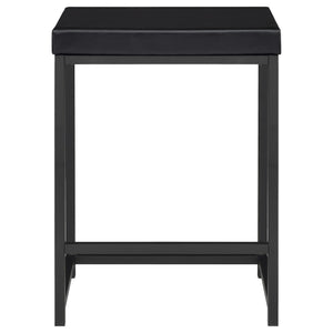 Klekner - 4 Piece Counter Height Table Set With Nesting Tables And Backless Stools - Charcoal