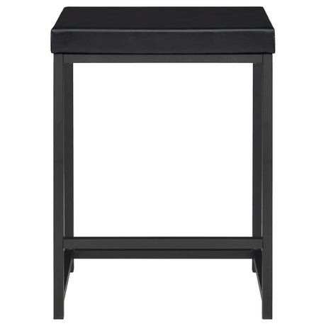 Klekner - 4 Piece Counter Height Table Set With Nesting Tables And Backless Stools - Charcoal