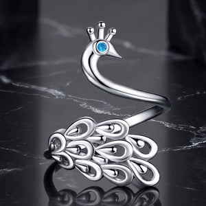 925 Sterling Silver Plated Platinum Pavé Setting CZ Ring for Women