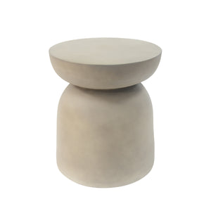 Outdoor Round Top MGO Drum Side Table
