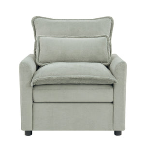 Modern Single Seat Accent Chair With Side Storage Pockets
