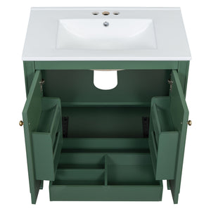 Bathroom Vanity With Sink With 2 Doors And Adjustable Shelf