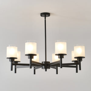 8-Light Frosted Glass Farmhouse Chandelier