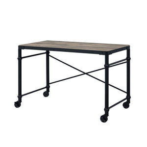 Oklarth - Rustic Writing Desk - Black / Oak - Best Buy Furniture