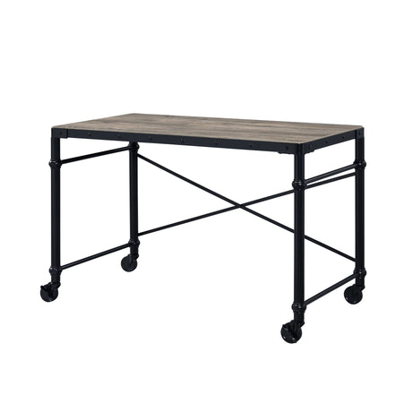 Oklarth - Rustic Writing Desk - Black / Oak - Best Buy Furniture