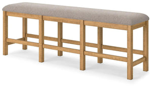 Havonplane - XL Counter Height Upholstered Dining Bench - Brown - Best Buy Furniture
