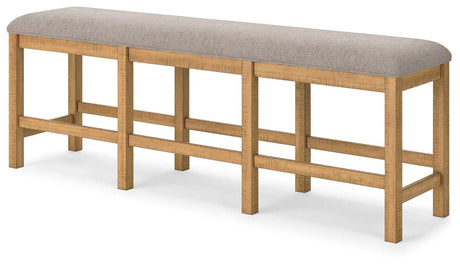 Havonplane - XL Counter Height Upholstered Dining Bench - Brown - Best Buy Furniture