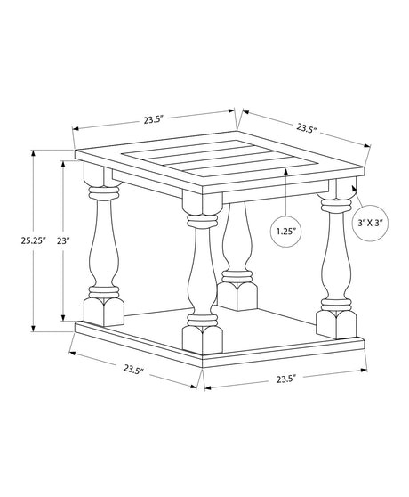 Accent Table, 2 Tier, Square, Traditional - Espresso - Best Buy Furniture