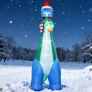 11-Foot Inflatable Christmas Dinosaur with LED Lights - view 10