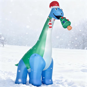 11-Foot Inflatable Christmas Dinosaur with LED Lights - view 9