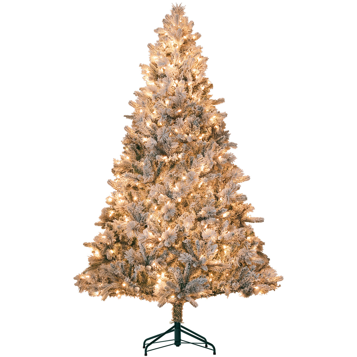 HOMCOM 7.5 ft Pre-Lit Artificial Christmas Tree