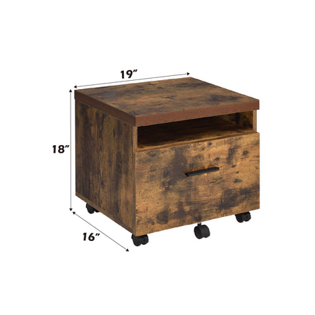 Bob - File Cabinet - Weathered Oak / Black