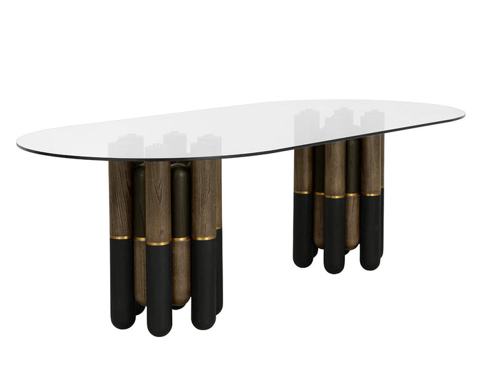 Yanna Dining Table - Glass - 94.5" - Oval