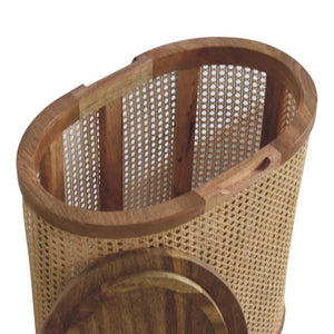 Larissa - Lid Up, Storage Stool - Oak