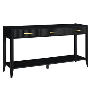 U_STYLE 60" Painted Console Table with 3 Drawers