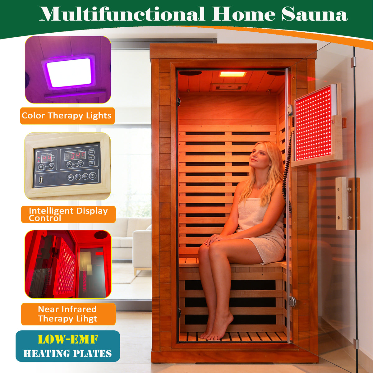 Infrared Sauna with Bluetooth Audio