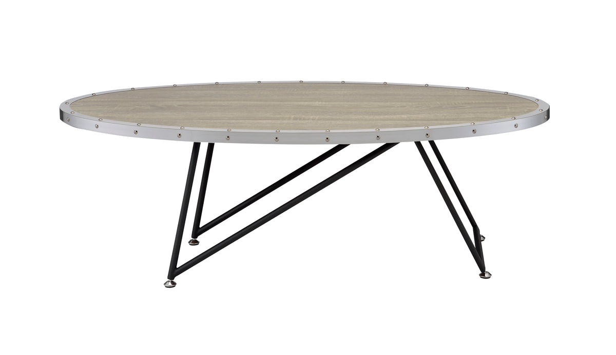 Allis Weathered Oval Coffee Table