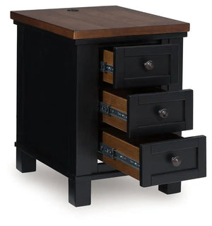 Wildenauer - Chair Side End Table - Brown / Black - Best Buy Furniture
