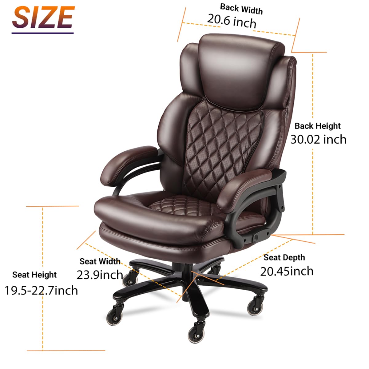 500lbs Big and Tall Office Chair for Heavy People