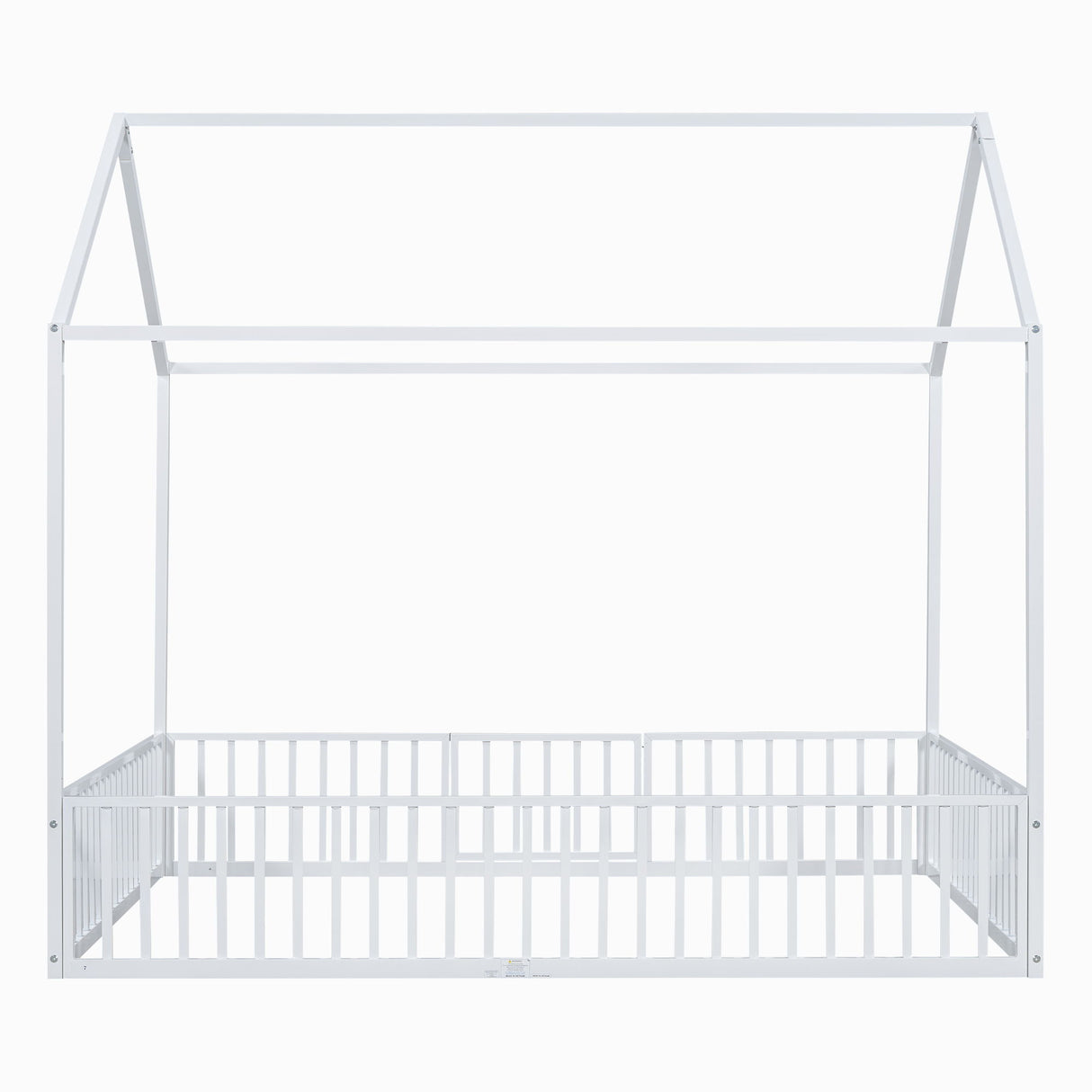 Metal House Bed With Fence And Door