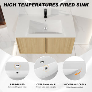 Floating Bathroom Vanity With Sink Combo