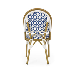 Chic French Bistro Chair With Durable Rattan And Aluminum Frame