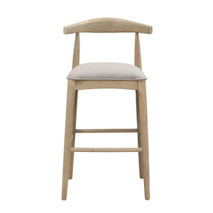 Bar Stool in Pebble Fabric (Set of 2)