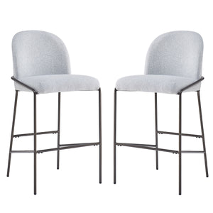 Galen Indoor Metal Upholstered Barstool