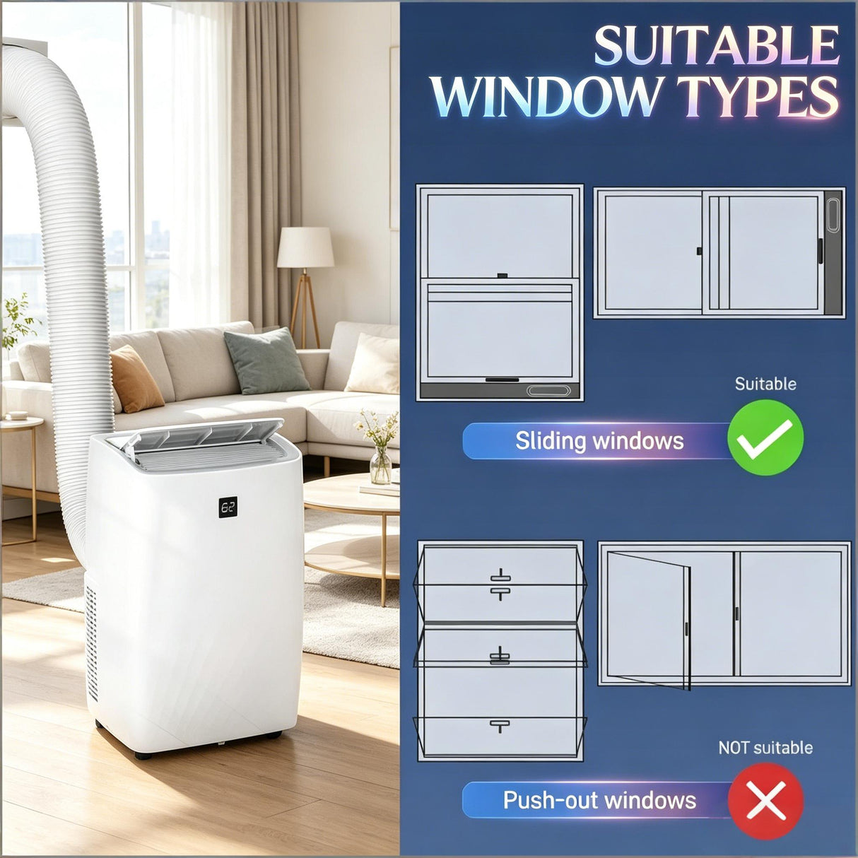 Five-in-One Versatility Portable Air Conditioner