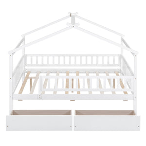 House Bed With 2 Drawers