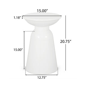 Outdoor Modern Metal End Large Table