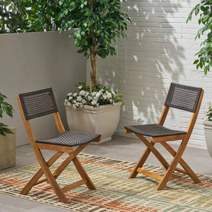 Bistro Foldable Chair With Wicker Backrest - Best Buy Furniture