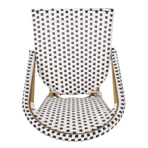 29.5" Outdoor PE Rattan French Barstool