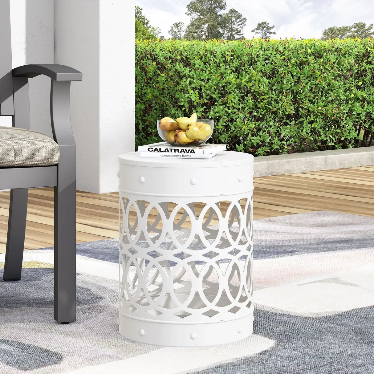 Outdoor Metal Large End Table, Modern Design - Best Buy Furniture