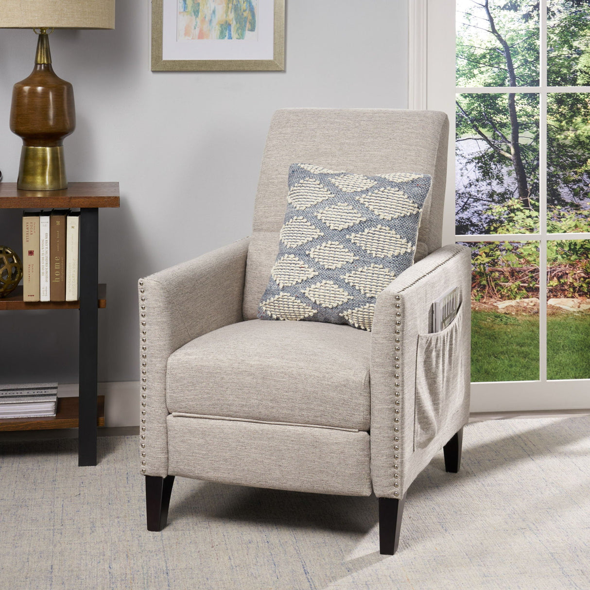 Kiersten - Contemporary Fabric Pushback Recliner - Best Buy Furniture