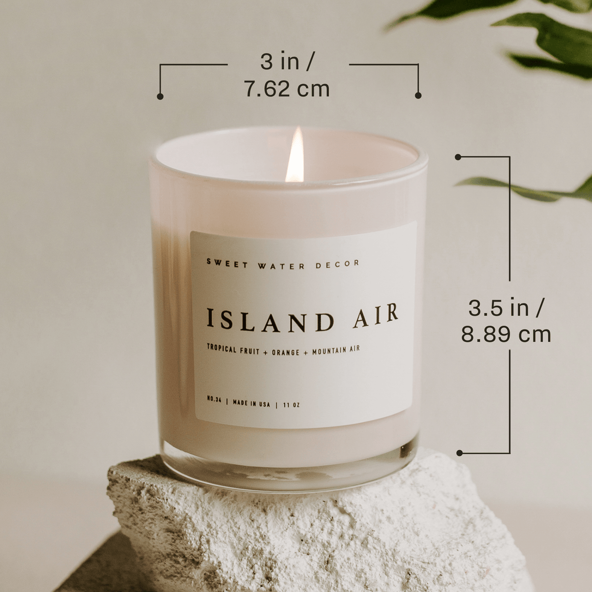 Thank You! Soy Candle - White Jar - 11 oz (Island Air)