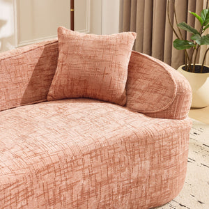 Curved 2 Person Compress Sofa With Armrests, Includes Pillows