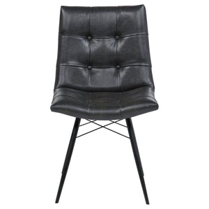 Tufted Back Dining Chairs (Set of 4) - Black
